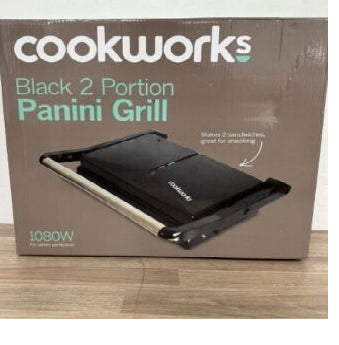 Cookworks 1080W 2 Portion Panini Press Toast Sandwich panini Maker Toa Bargain clicks ltd