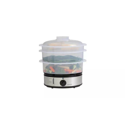 Cookworks kitchen XJ-10303 3 Tier Bowl Electric Food Vegetable Steamer White