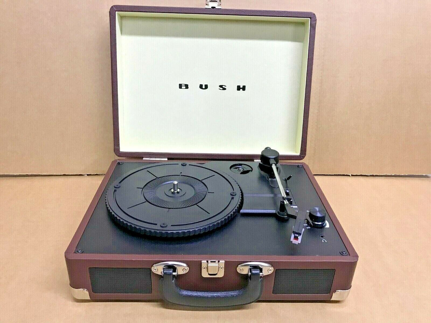 Bush Classic Turntable Vinyl Record Player Retro Portable Case Built in Speaker