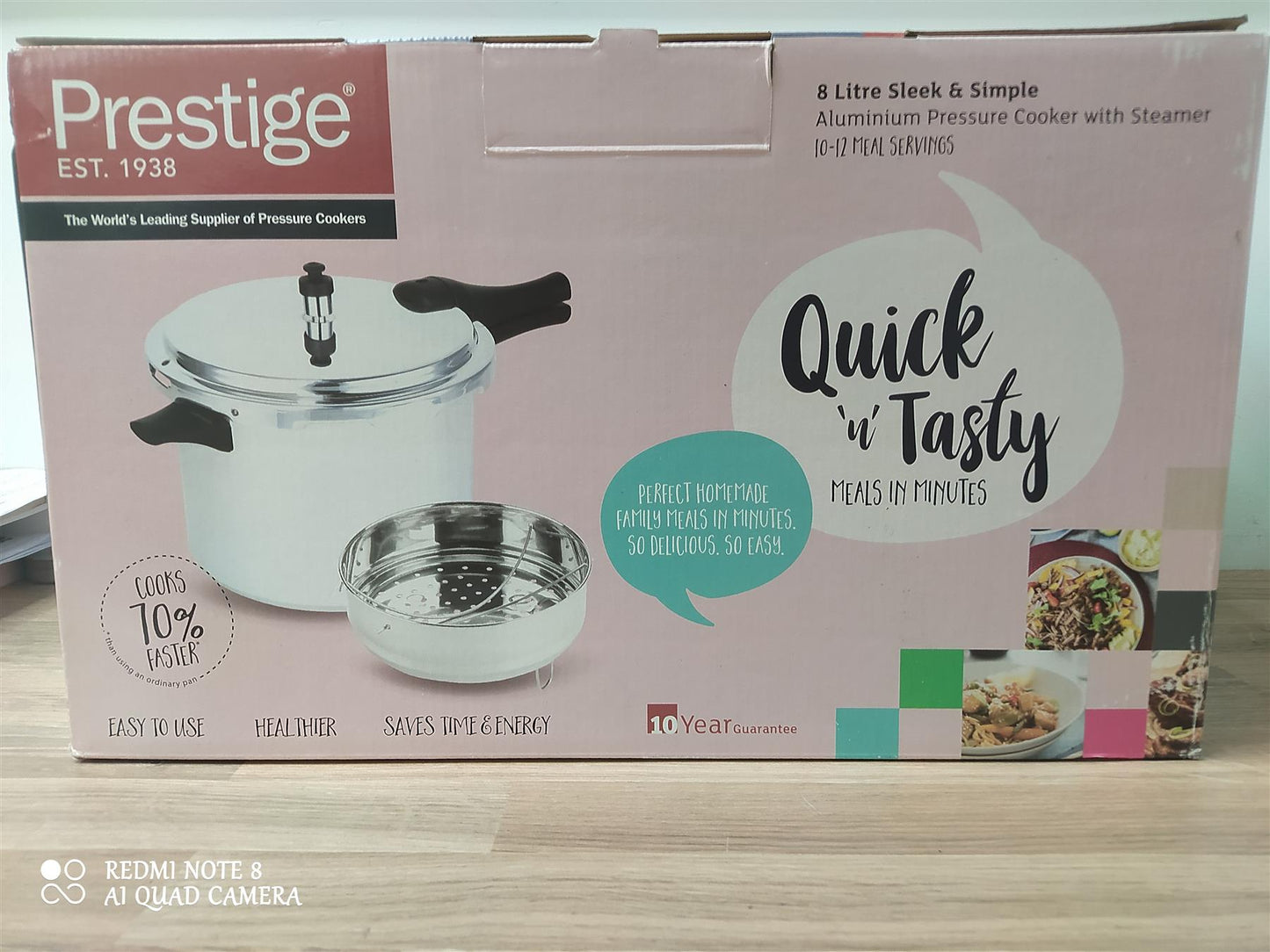 Prestige 8 Litre Pressure Cooker Aluminium steamer Rack rice lentil all hobs