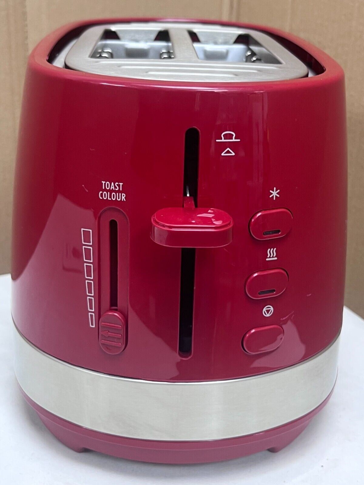 De'Longhi CTLA2003.R Active Line 2 Slice Toaster Red 2 slot toaster wide slots