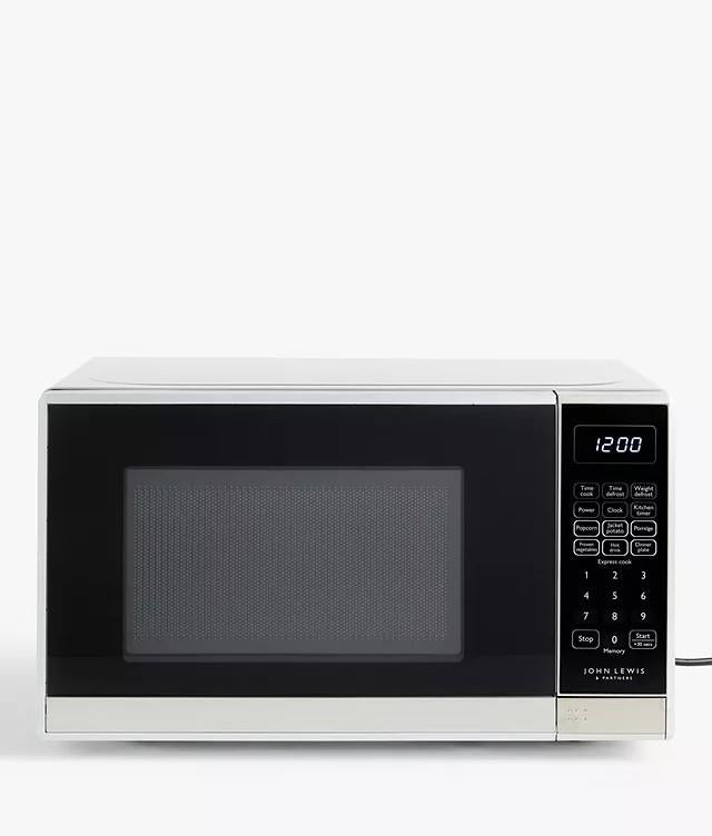 John Lewis JLSMWO08 Microwave 11power levels 800W Premium Stainless Steel 20L