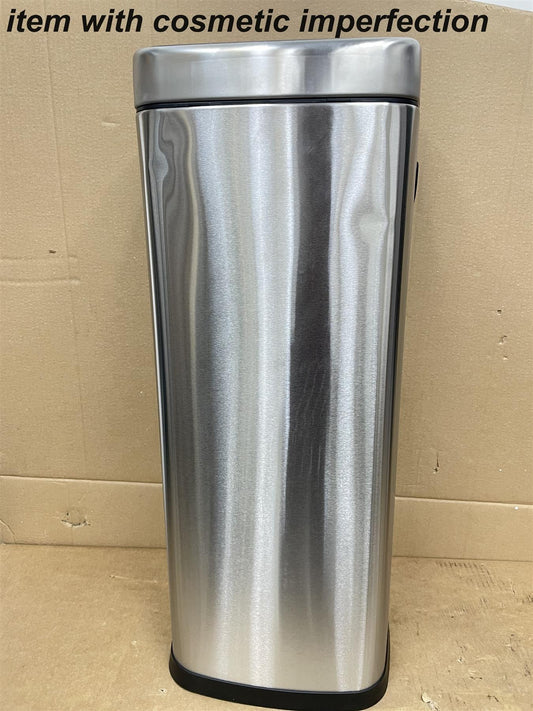 Habitat 30 Litre Square Touch Top Bin Silver Kitchen Home Bin Waste Dustbin