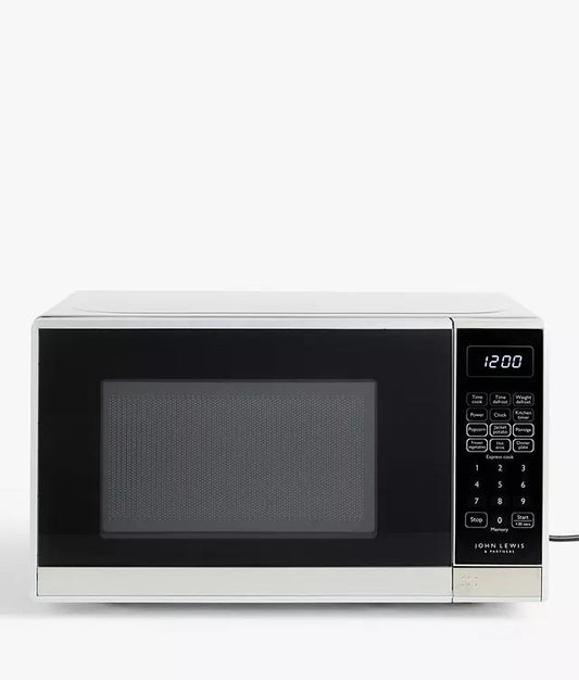 John Lewis Microwave 20L 800W 11power levels  Premium Stainless Steel Defrost