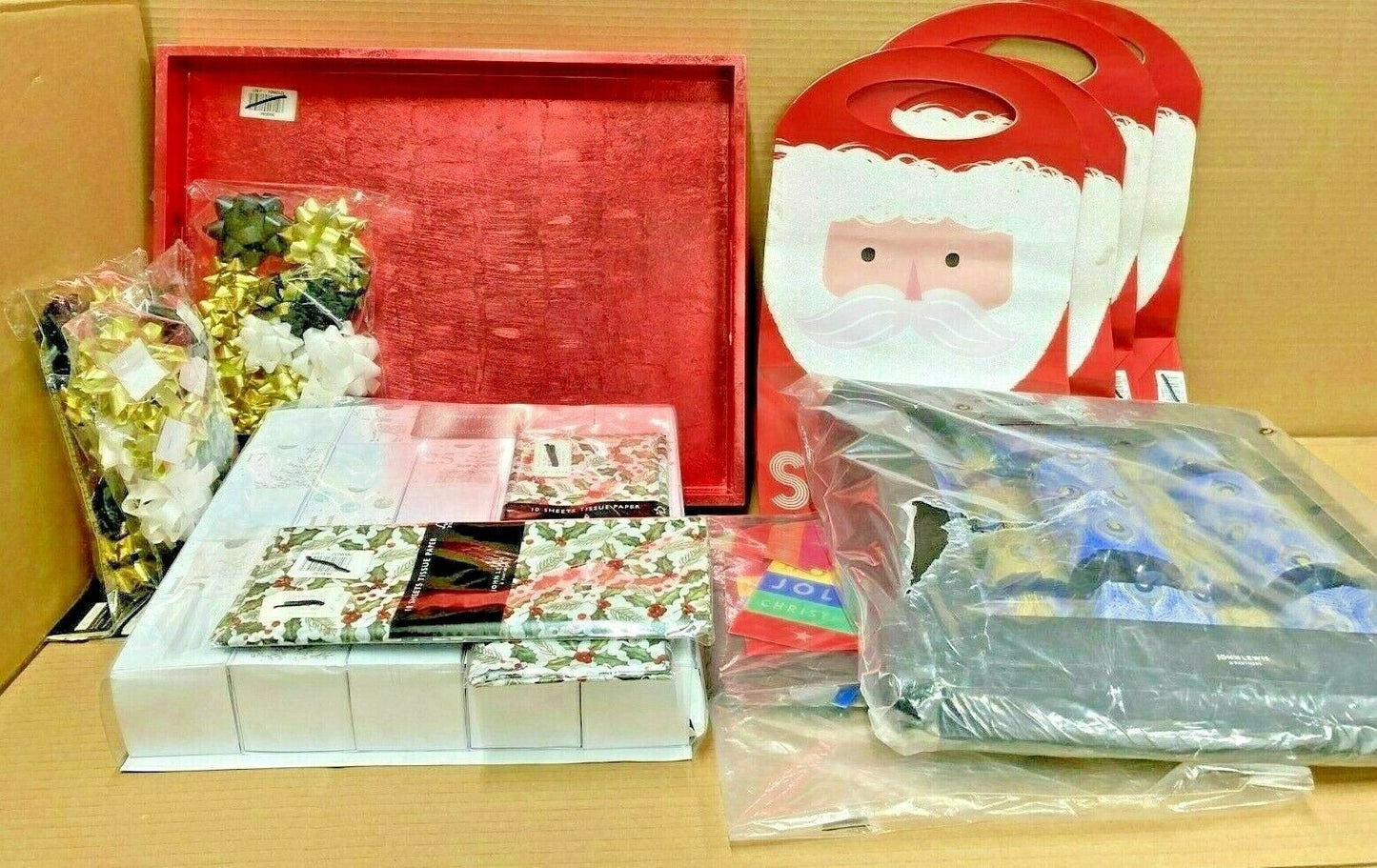 John Lewis Wholesale Santa Xmas Candle Holder Bundle Crackers Clear Bulk Items