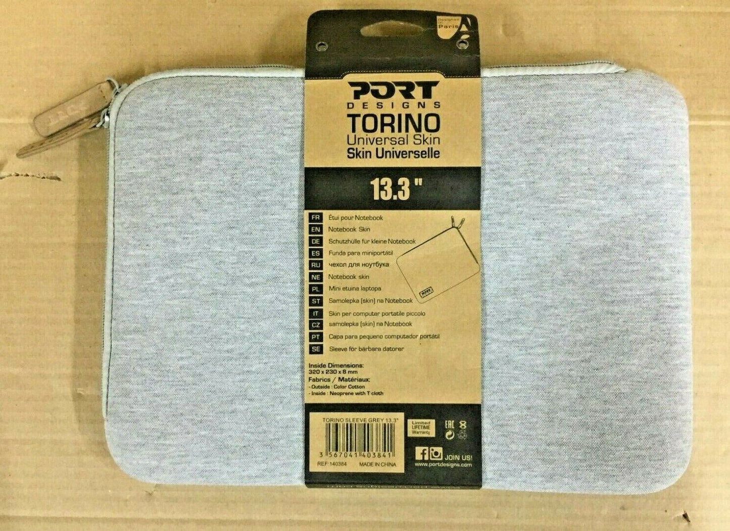 Port Designs Torino Protective Sleeve cover bag pouch Tablet 13.3 inch Laptop