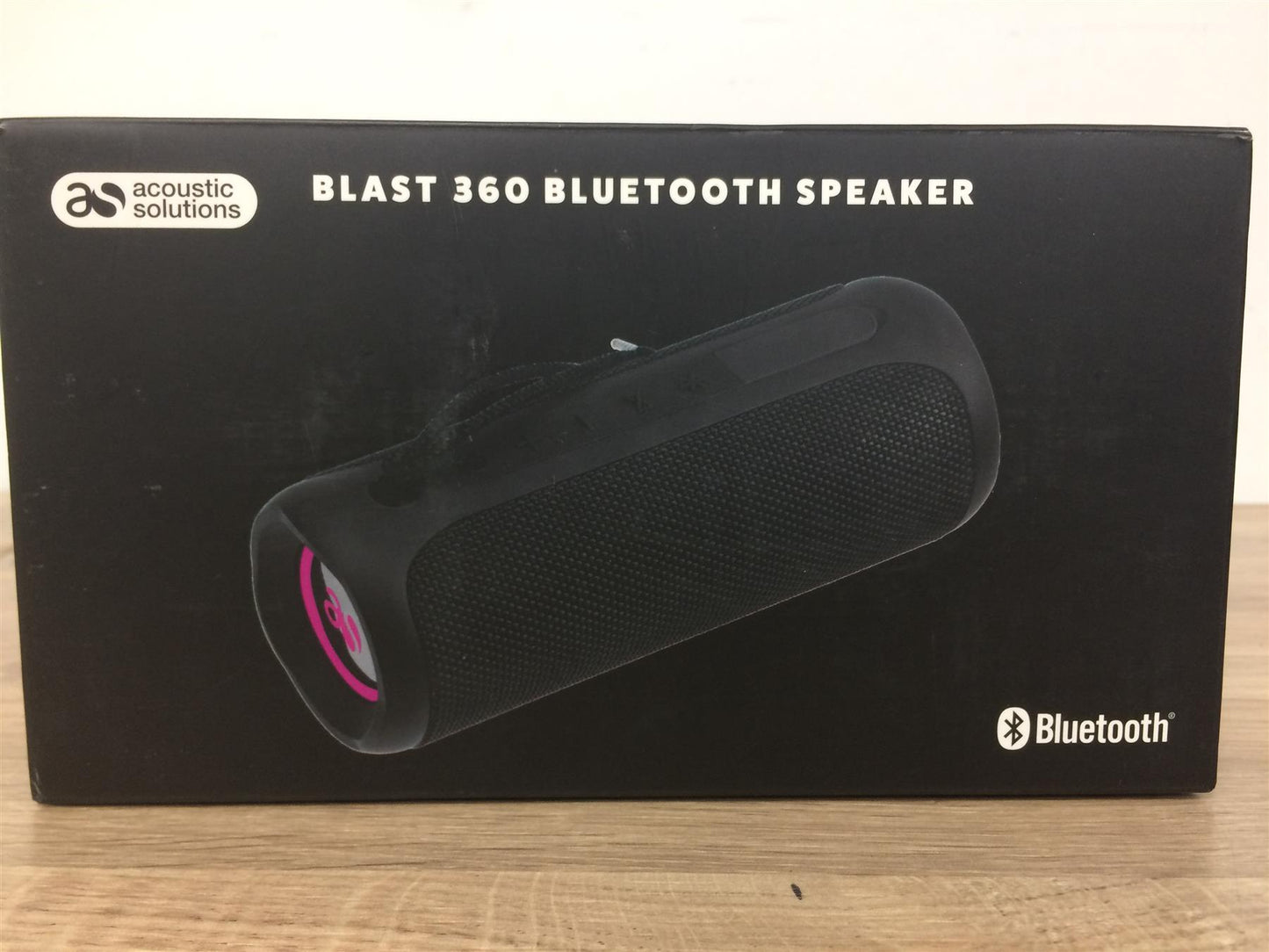 Acoustic Solutions Stereo Blast 360 Loud Portable Bluetooth Speaker Black