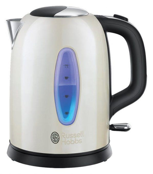 Russell Hobbs Worcester Stainless Steel rapid boil Cream illumination Kettle