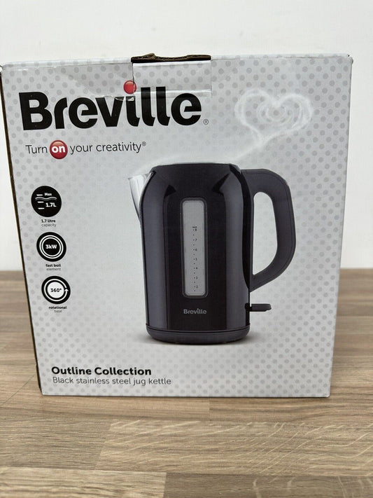 Breville IKT199 Illuminated Stainless Water Rapid Boil Steel Jug Kettle Black