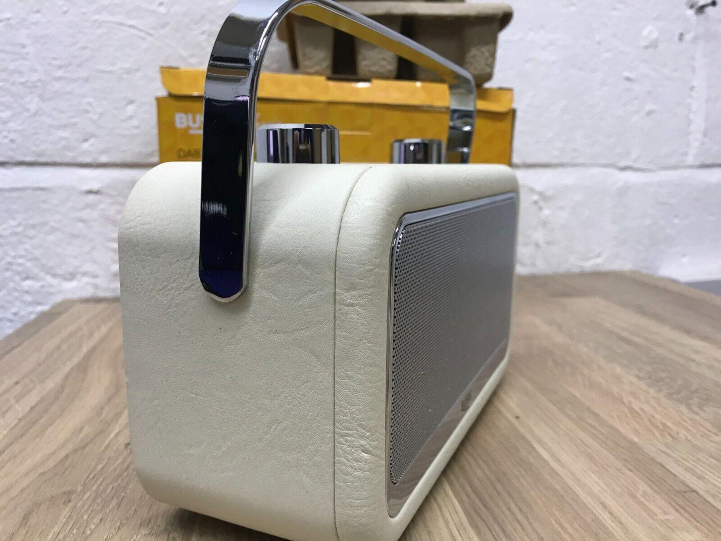 Bush Classic Leather Look Bluetooth DAB Radio - Cream