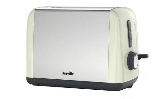 Breville 2 Slice Toaster ITT990 extra wide long slots Stainless Steel Cream