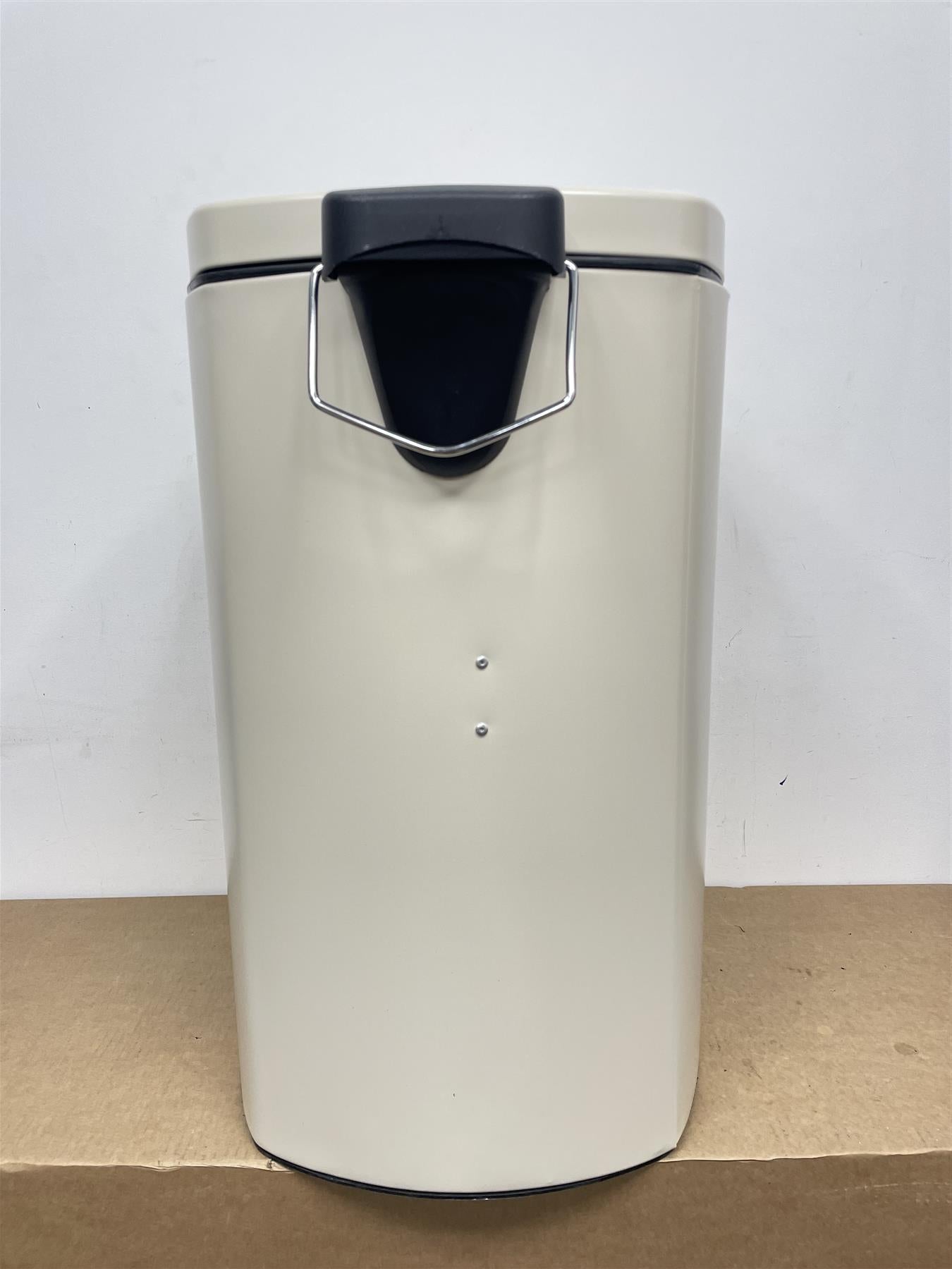 Habitat 50L Wide Foot Pedal Bin Easy Rubbish Disposal Silent Lid opening - Cream