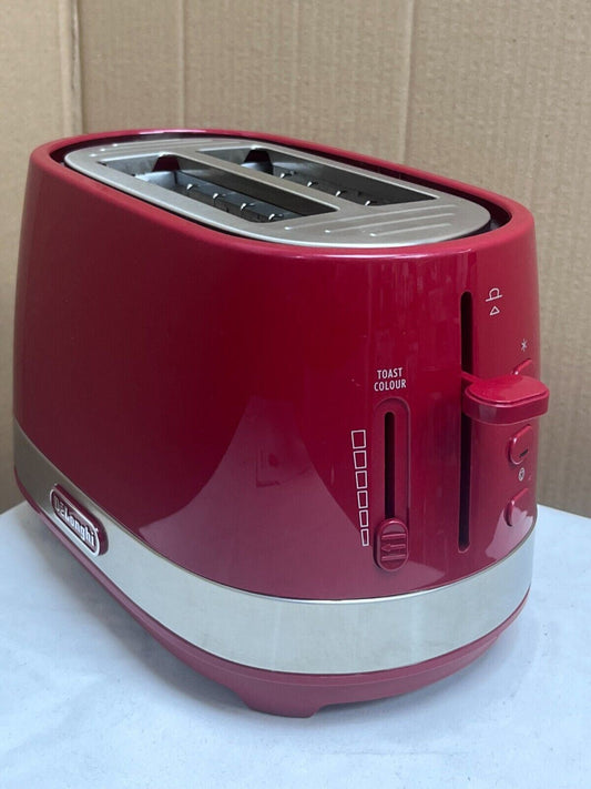 De'Longhi CTLA2003.R Active Line 2 Slice Toaster Red 2 slot toaster wide slots