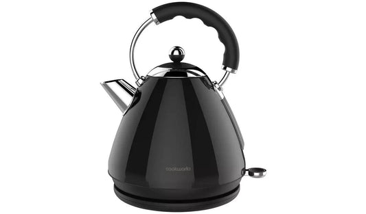 Cookworks Pyramid Kettle Dry Protection rapid boil  Black 1.7 Litre MODERN