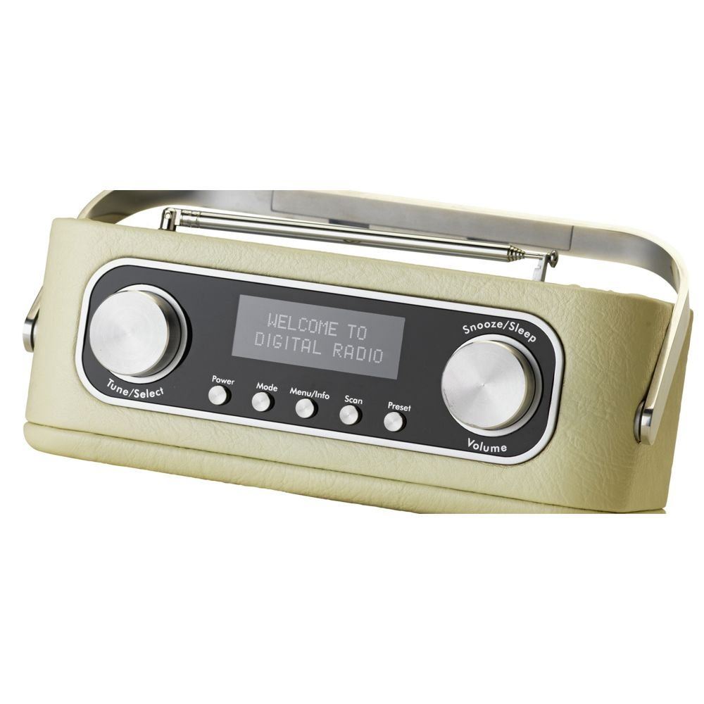 Bush Classic Leather Look Bluetooth DAB Radio - Cream