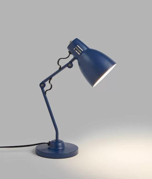 John Lewis LED Task Lamp Desk & Table Matte 2M Cable on Switch Navy