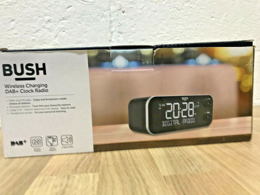 Bush DAB FM Clock Radio Wireless Charging Dock Digital 5" LCD Display Dual Alarm