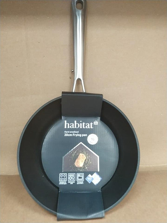 Habitat Frying Pan 20cm Hard Anodised Aluminium non stick Oven safe all Hobs