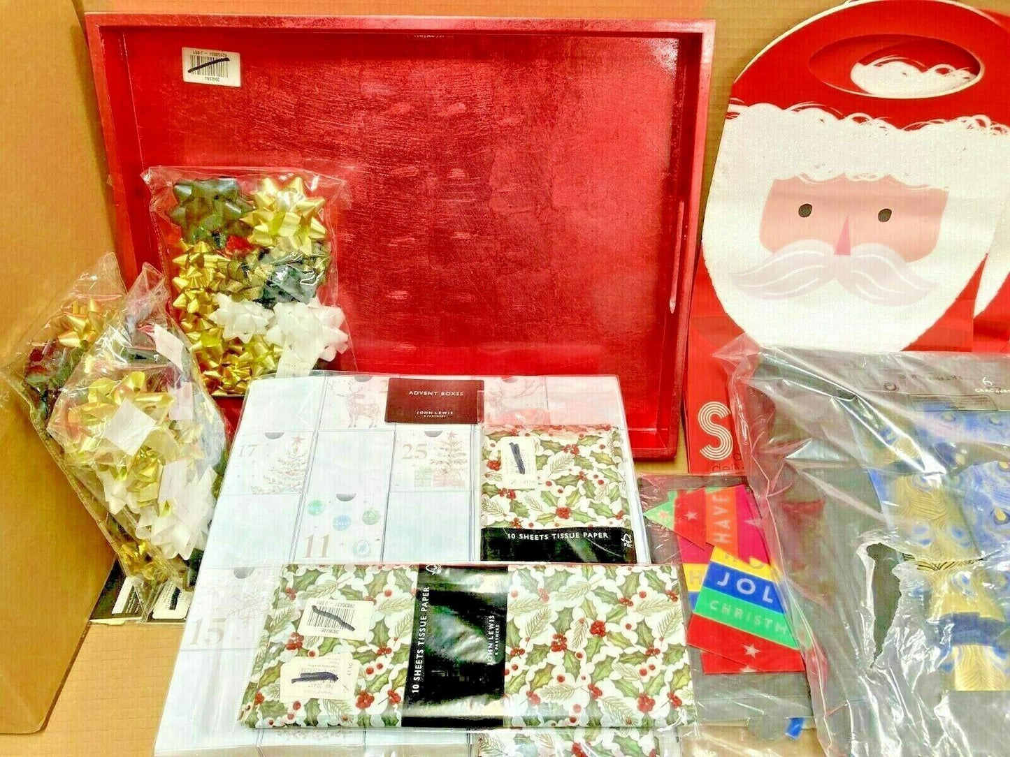 John Lewis Wholesale Santa Xmas Candle Holder Bundle Crackers Clear Bulk Items