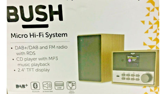 Bush CD MP3 Player Bluetooth DAB Plus FM Radio Mini Micro Stereo Hi-Fi System