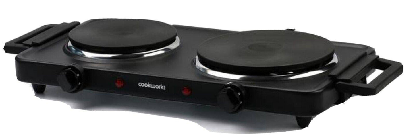 Cookworks 2500W Table Top Double Hob Hot Plate