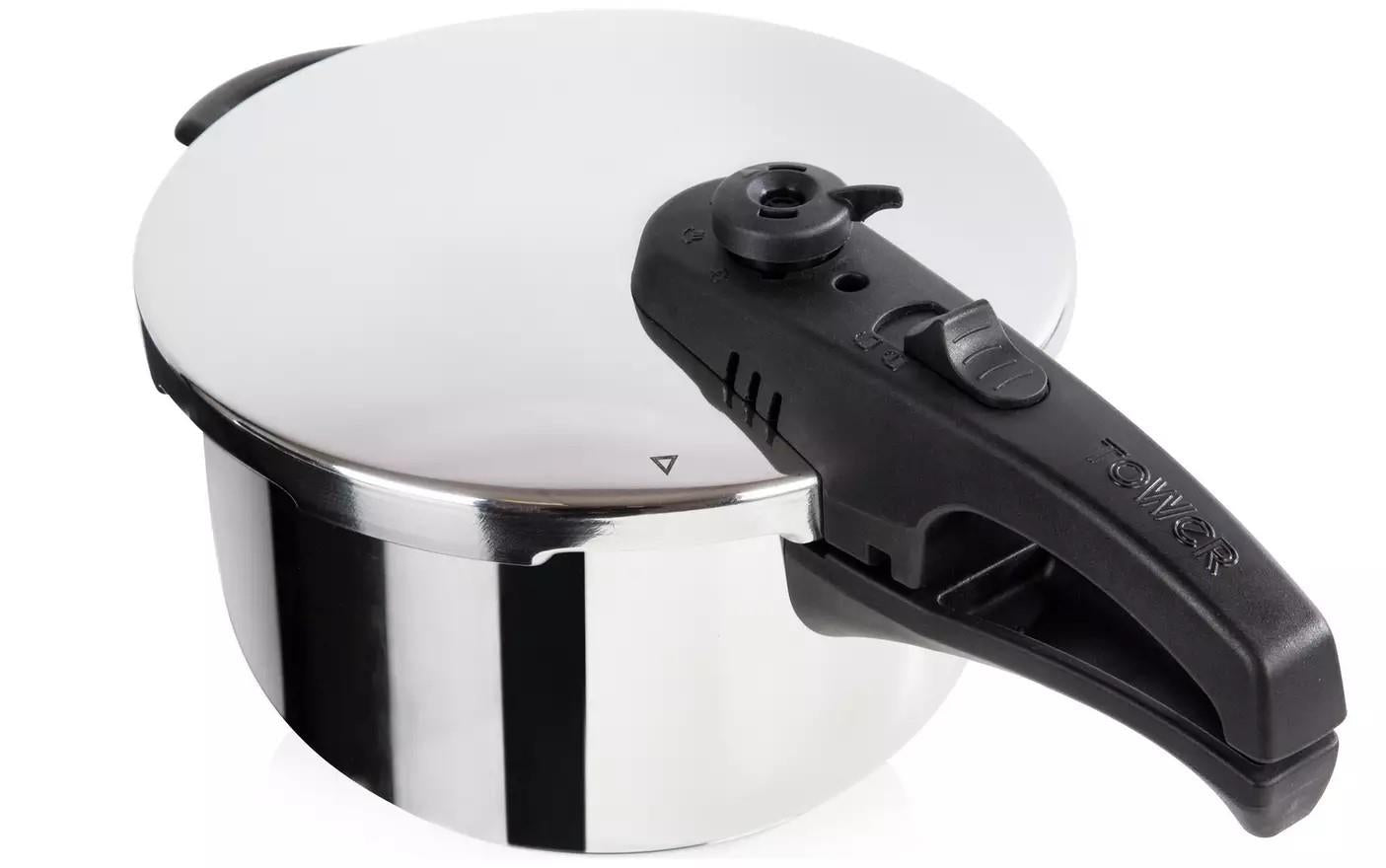 Tower 3 Litre Stainless Steel Pressure Cooker Phenolic handles Kitchen all hobs