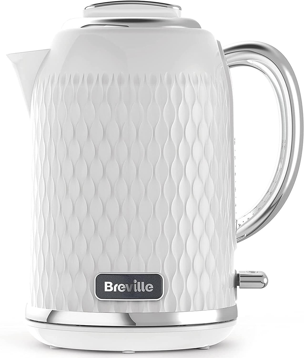 Breville Kettle  VKT117 Electric Jug Water rapid boil modern curve White Chrome