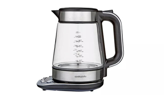 Cookworks Kitchen water boil stainless steel variable temperature Glass Kettle