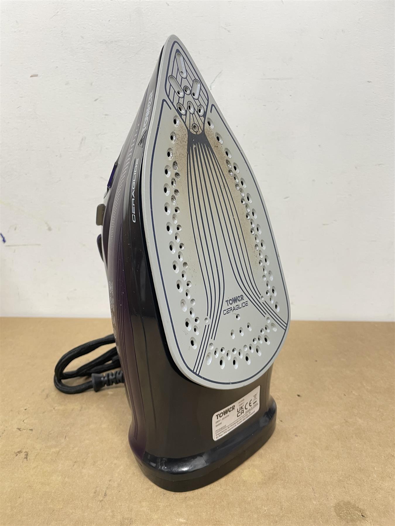 Steam Iron 2600W, Tower T22011 CeraGlide Ceramic Soleplate Ultra speed - Purple