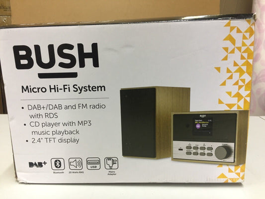 Bush Micro Stereo Hi-Fi System CD MP3 Player Bluetooth DAB Plus FM Radio DAB+