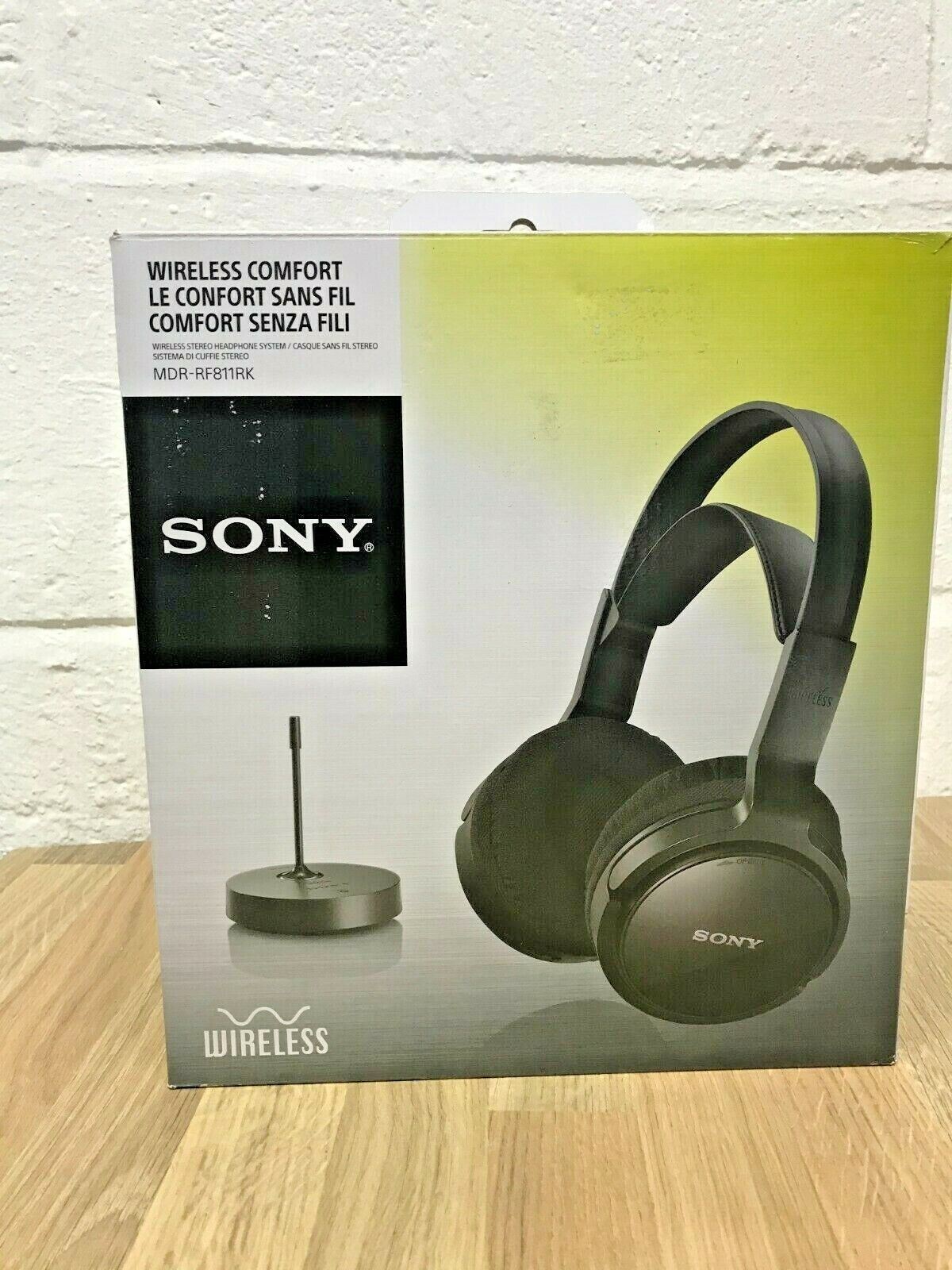 Sony RF811 Wireless Comfort Cordless Over-Ear Headphones Rechargeable TV HiFi