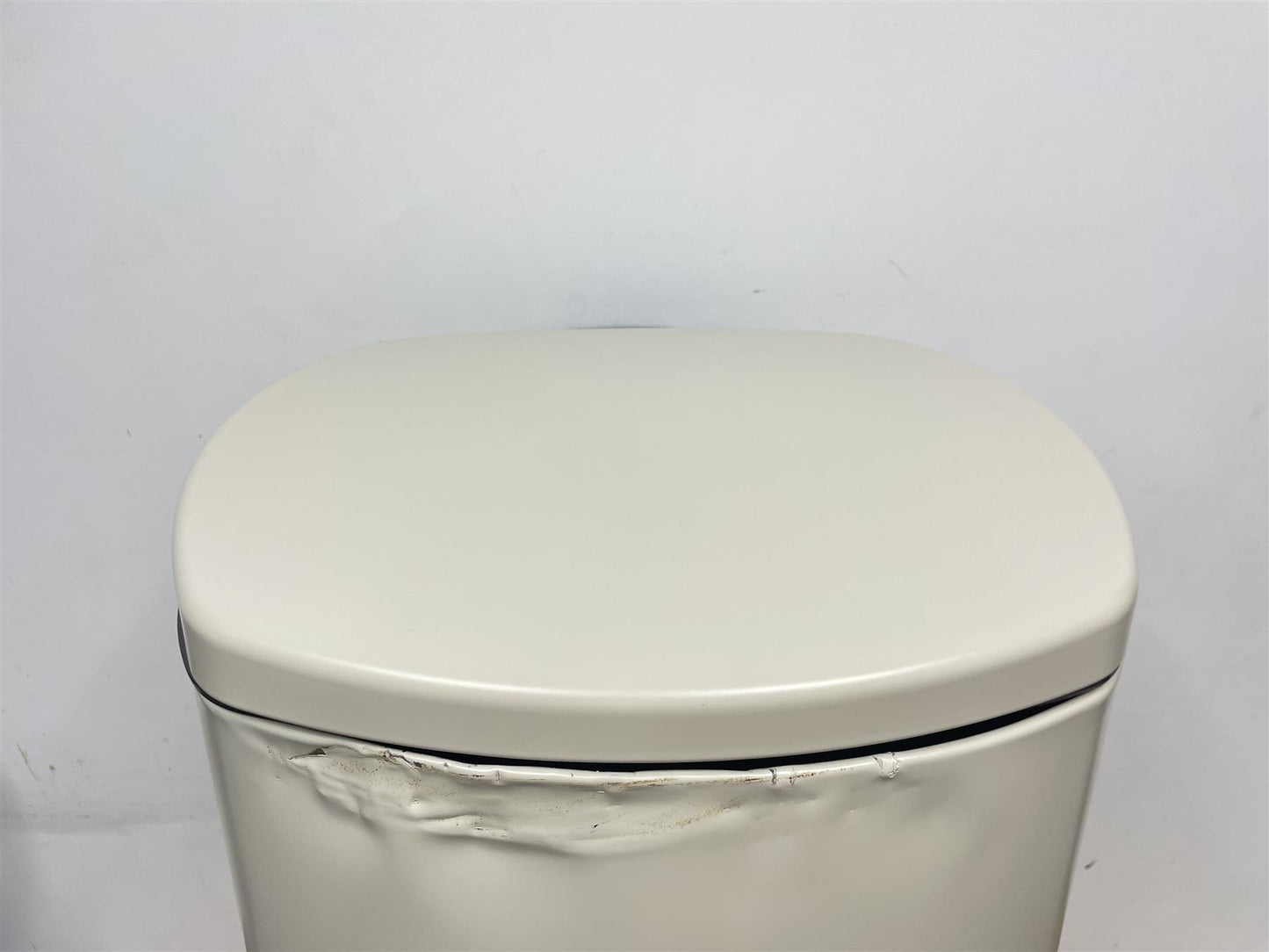 Habitat 50L Wide Foot Pedal Bin Easy Rubbish Disposal Silent Lid opening - Cream