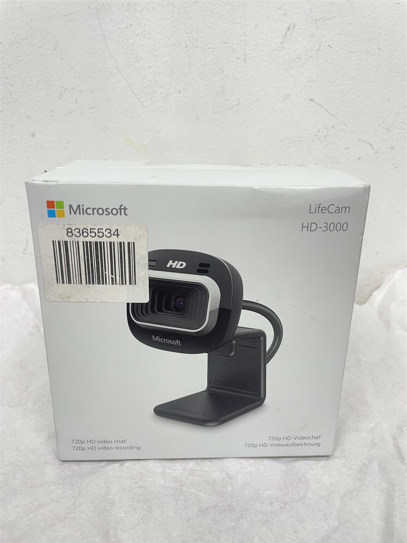 Microsoft LifeCam T3H-00012 HD-3000 Webcam True 720p HD-Quality Video