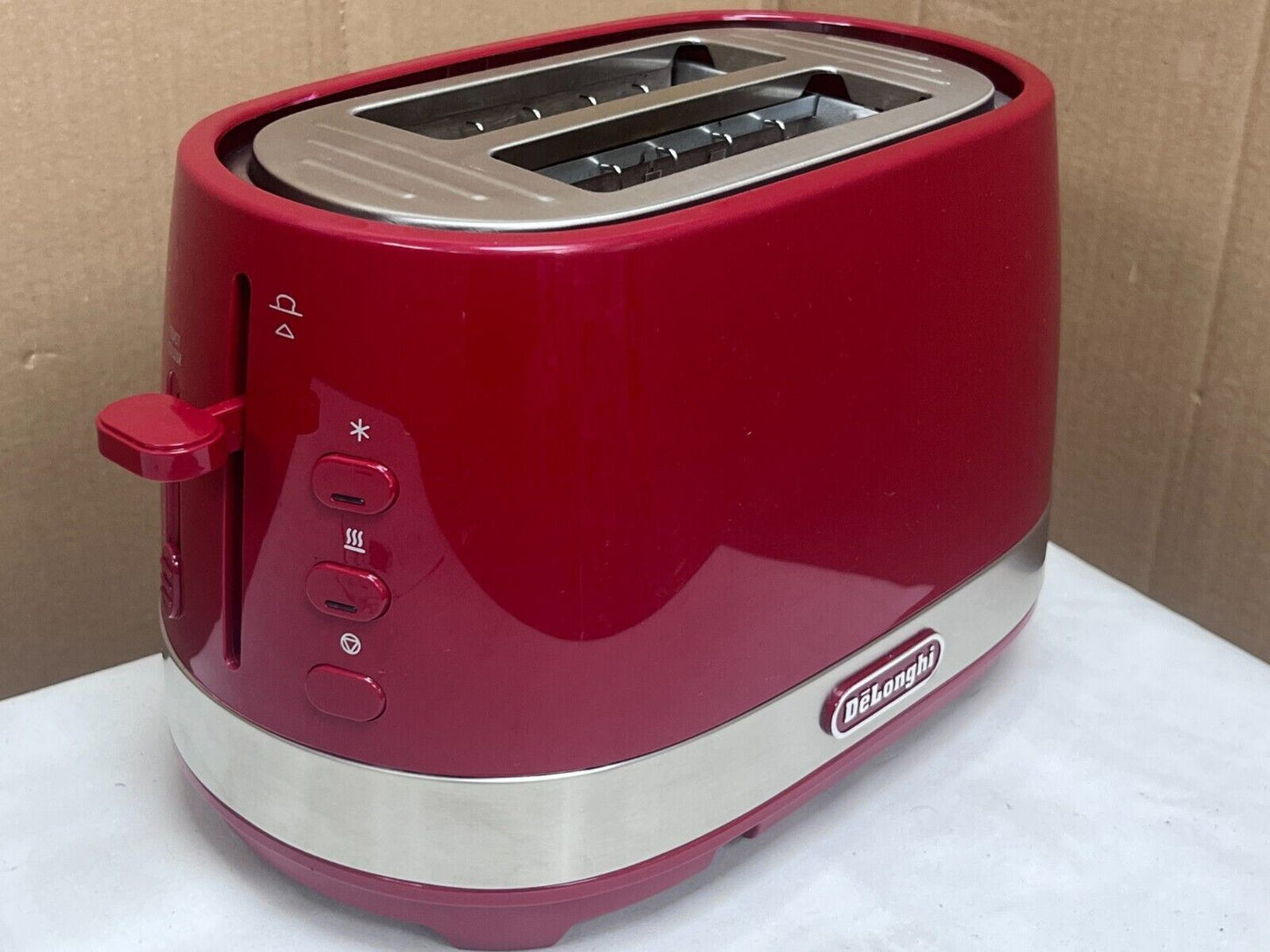 De'Longhi CTLA2003.R Active Line 2 Slice Toaster Red 2 slot toaster wide slots