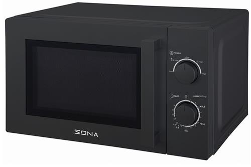 Sona Microwave 700W 20L Manual Dial Defrost Freestanding Timer Black