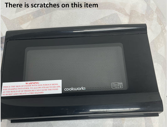 Genuine Replacement Door For Cookworks 700W Standard Microwave EM717CKL - Black