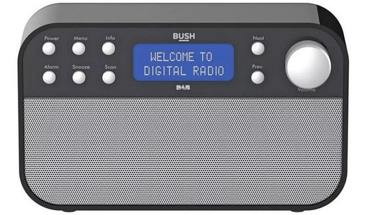 Bush Portable DAB FM Digital Radio RDS LCD Mains Battery Sleep Timer Alarm Scan