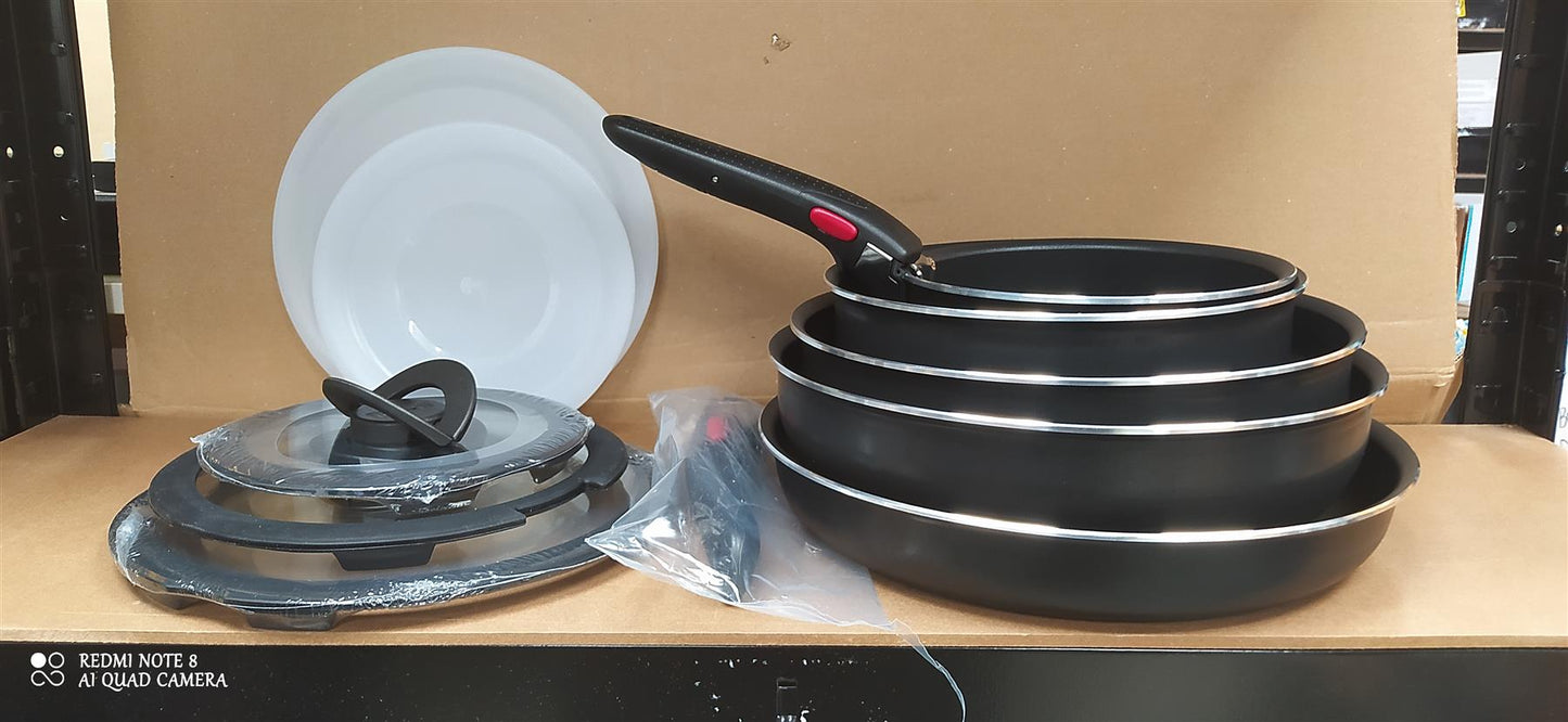 Tefal Ingenio13 Piece Aluminium Pan Set Non stick Cookware with Lids Bakelite