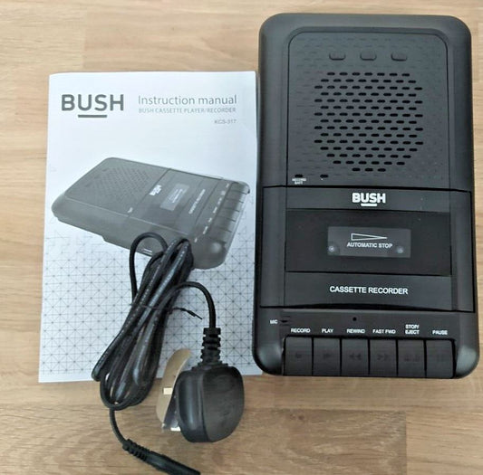 Bush Retro Personal Cassette Player Portable Tape Recorder Record Microphone USB