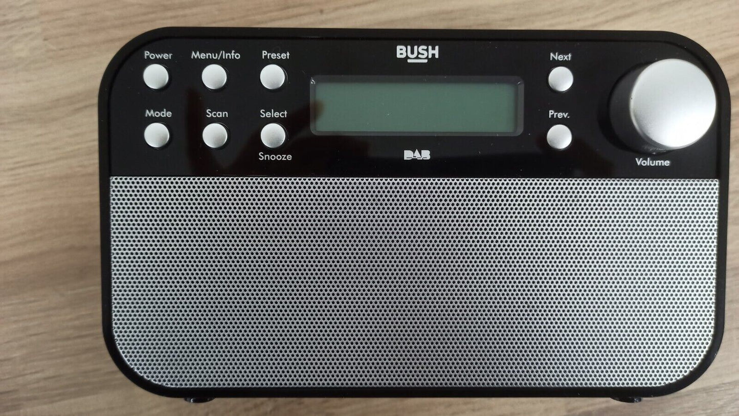 Bush Radio Portable RDS Stereo DAB FM Digital LCD Mains Battery Sleep Timer 6RMS