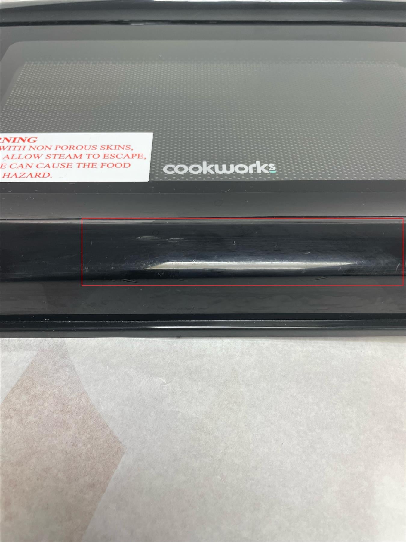 Genuine Replacement Door For Cookworks 700W Standard Microwave EM717CKL - Black