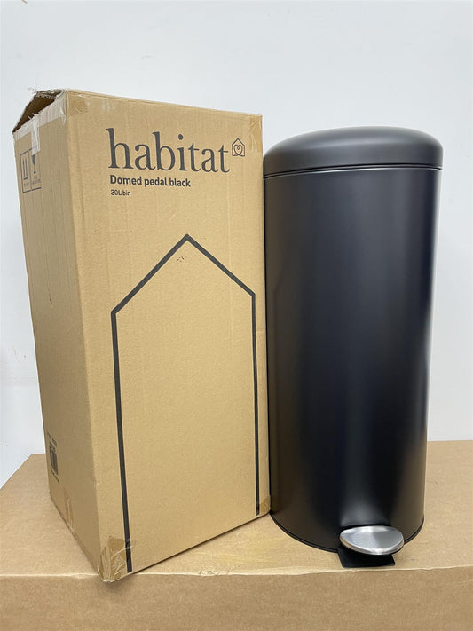 Habitat 30Litre Kitchen Foot Pedal Recycling Bin Removeable Inner Bucket- Black