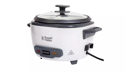 Russell Hobbs Rice Cooker Kitchen Electric Non-stick  2.2L Large Steamer White