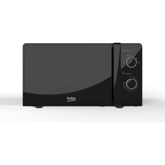 Beko Solo Microwave Oven 20L 700W Manual Dial Defrost Reheat Black