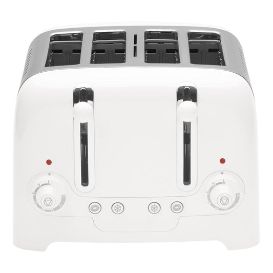 Dualit DPP4 Lite 4 Slice Toaster Extra Wide Stainless Steel Defrost Bagel Slots