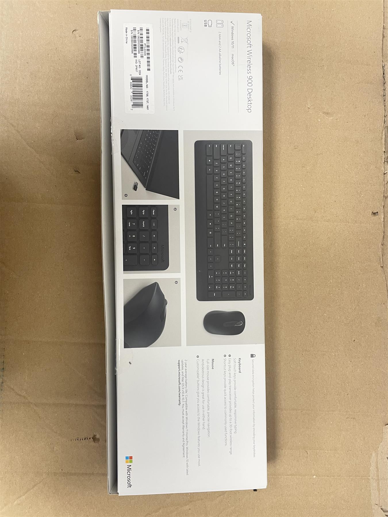 Microsoft PT3-00006 Wireless Desktop 900 Keyboard and Mouse - Black