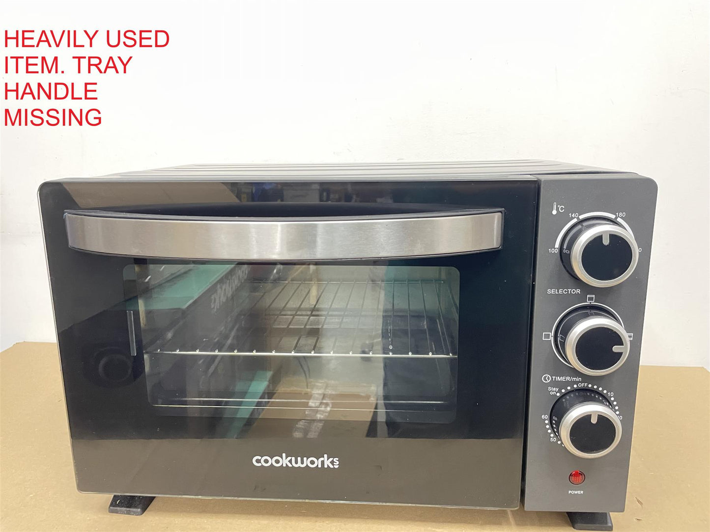 Cookworks 1380W 20L Variable Temperature Control Heavy duty Mini Oven and Grill