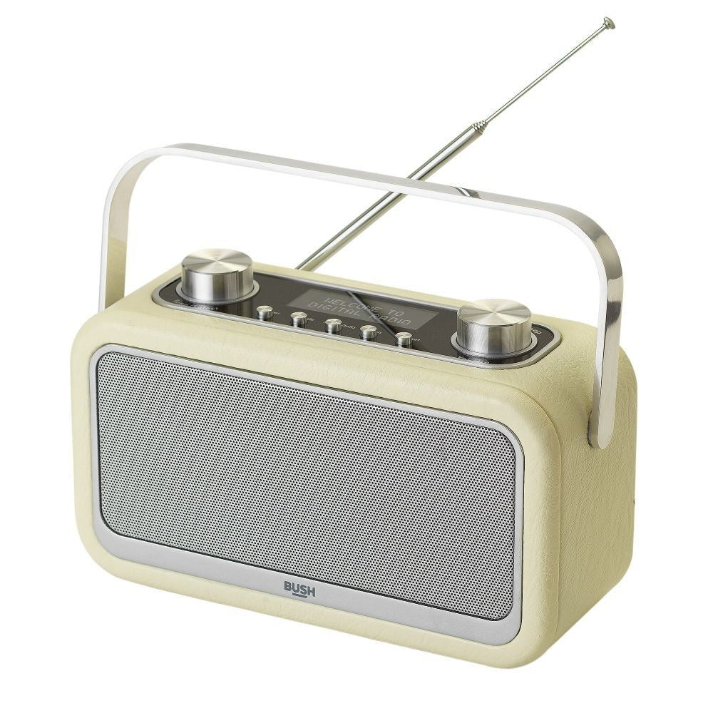 Bush Classic Leather Look Bluetooth DAB Radio - Cream