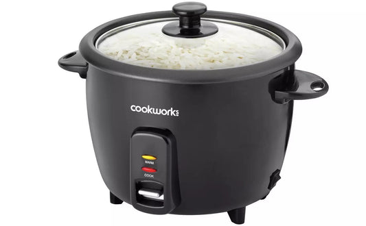 Cookworks Electric Rice Cooker 1.5L Lid steamer Kitchen Non-stick bowl warm