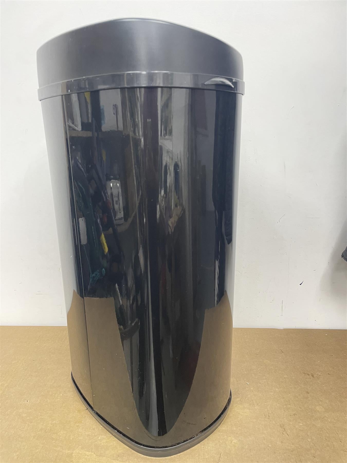 Tower Recycling 42L Square Sensor Bin lid automatically opens easy clean - black